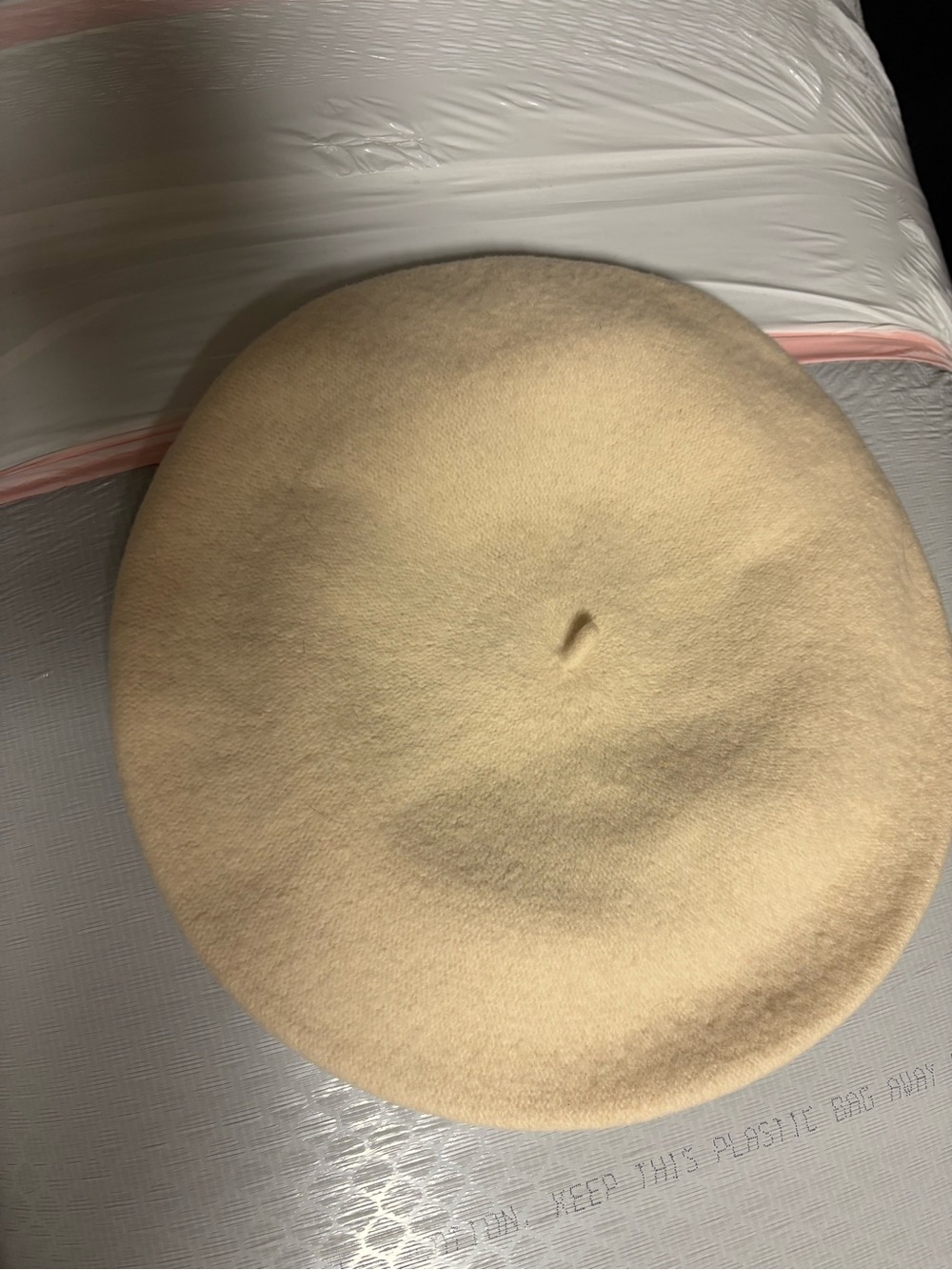 Women's Beige Wool Beret - Soft Classic Style